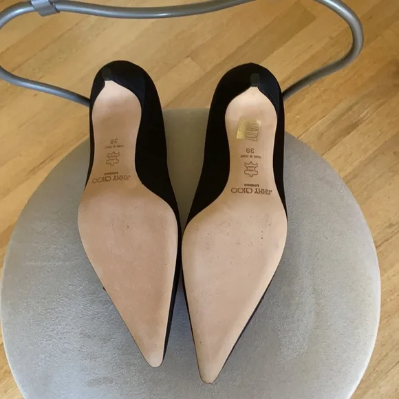 Jimmy Choo kitten heel shoes with 3D acrylic flowers with Swarovski crystals - Picture 3 of 7